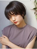 大人可愛いラウンドマッシュショート
