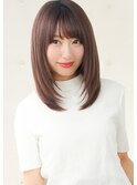 スタイリング簡単！大人かわいい♪愛されツヤ感ストレート