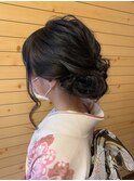 列席ヘアセット☆ふわふわカールシニヨン☆AMU