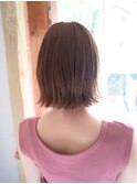 韓国風切りっぱなしボブ