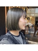 【Canon】オリーブハイライト/オリーブグレージュ/ボブ/髪質改善