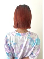 コワファースト  させぼ五番街店(COIFF1RST)&nbsp;パツッとbob×オレンジカラー