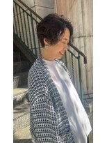 スタンド バイ ヘアー アンド コーヒー 恵比寿(STAND By HAIR ＆ Coffee)&nbsp;【似合わせカット】ハンサムショート×ウェーブパーマ