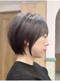 ウェーブミディアム似合わせカットメルティカラーショート/柏柏