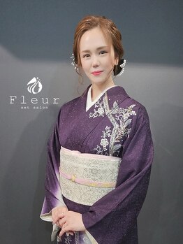 セットサロン フルール(Fleur)の写真/【西梅田/北新地】2026年成人式予約も受付中!お問い合わせはお電話で◆着付けのご予約はFleurで決まり♪