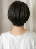 □黒髪アッシュブラック丸みショート406戸田公園10代20代30代