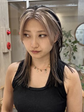 サンク 原宿 表参道(cinq) フェイスフレーミンググレージュインナーカラーヘーゼルベージュ