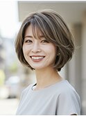 白髪ぼかしハイライトブリーチミルクティーベージュ