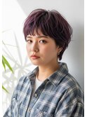 シャギーカット/ダークパープル/大人かわいい/ボーイッシュ系