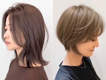 グレイン キャンバス 川崎(grain canvas.)の写真/上質なエイジングカラーによる白髪染めで美しく［川崎/リタッチ/ショート/髪質改善/縮毛矯正］