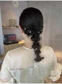 あみ下ろしヘアアレンジ