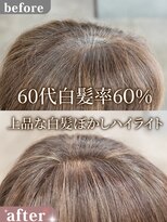 ルルン(Lu-Lun)&nbsp;60代白髪率60％ 上品な白髪ぼかしハイライト