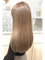 ミニウルフチェリーブラウンブリーチなしショートボブ前髪/銀座