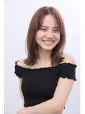 作りすぎない外はねセミロング