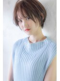 【elfo】30代からのひし形シルエットのショートパーマスタイル