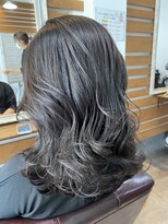 ルー(loup)&nbsp;オリーブグレージュ/グレージュ/髪質改善/鎖骨ミディアム/天神