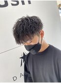 波巻きパーマ