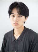 20代30代センターパート爽やかアッシュブラックマッシュa南越谷