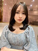 ルームバイシー 新宿(Loom. by Sea)&nbsp;韓国風前髪/シルキーベージュ/グレージュカラー/斜めバング