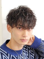 メンズ波巻きスパイラルパーマプードルパーママッシュ韓国ヘア