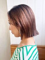アルバム 銀座(ALBUM GINZA)&nbsp;ぱつっとボブ_前髪パーマグレーベージュ_ba466711