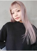ハイトーンピンク/ペールカラー×ロングヘア
