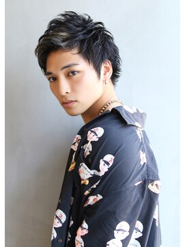 ブラン 天王寺(Blanc) 【Blanc】メンズ＿ブリーチ＿スパイキーショート