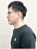 *アップバングビジネスツーブロック爽やか清潔感黒髪30代40代3