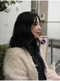 ロング × パーマ