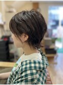 大人可愛い30代40代50代マッシュショートパーマウルフカット