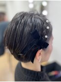 ショート編込みスタイル【品川/ヘアセット】