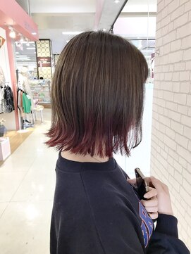 コワファースト 別府 10代20代　外ハネボブ×裾カラー　別府/大分