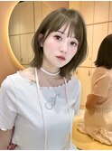 前髪顔まわりボブレイヤーボブ顔まわり縮毛矯正