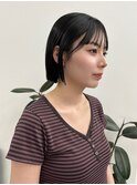 栄タッセルボブくびれ透明感ベージュヘア