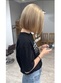 ホワイトベージュボブ