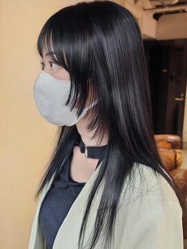 ブロック ジャポン(bloc japon) ダークアッシュ 顔周りカット ミディアムレイヤー/久保田淳