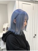 10代20代圧倒的透明感外ハネボブ&ペールブルー