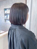 キャアリー(Caary)&nbsp;人気30代40代髪質改善ストレート楽チンボブ艶見えカシスブラウン