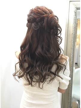 ヘアアンドメイクジップ恵比寿 (Hair＆Make ZIP) 編み込みハーフアップ　ヘアセット
