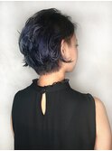 ブルーブラック×ミニマムボブ