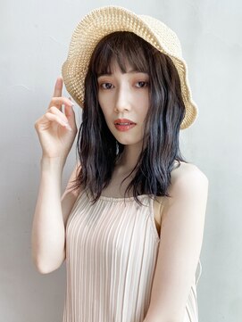 アイティー バイ アルバム 浦和店(IT by ALBUM) 帽子アレンジ_オリーブカラーハイライトカラー_27788