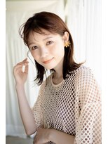 マグノリア オモテサンドウ(MAGNOLiA Omotesando)&nbsp;前髪パーマでもっと可愛く！シンプル外ハネミディ・・・HINATA