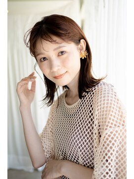 マグノリア オモテサンドウ(MAGNOLiA Omotesando) 前髪パーマでもっと可愛く！シンプル外ハネミディ・・・HINATA