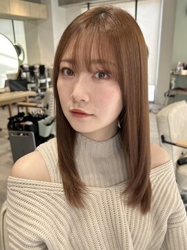 ティア(Tia.) 縮毛矯正/髪質改善トリートメント/ミディアムヘア/グレージュ