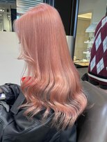 ベレーザ 渋谷(BELEZA)&nbsp;4208ニュアンスカラーホワイトピンクレイヤーロングベビーピンク