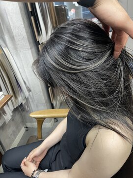 ラフ(LAFF) #バレイヤージュ#グレージュカラー#ボブウルフ#ココアベージュ