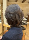 くびれレイヤーカット ミディアムボブ ひし形ボブ 丸みボブ 銀座