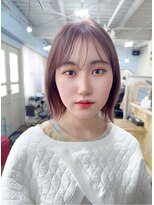 アンメリーアン(Ann merry ann)&nbsp;大人可愛い艶カラーカーキベージュブラウンミニウルフショート