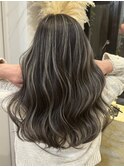 ハイライトバレイヤージュグラデーションカラー白髪ぼかし