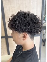 エッジ(EDGE)&nbsp;メンズ波巻きスパイラルパーマ刈り上げマッシュスタイル